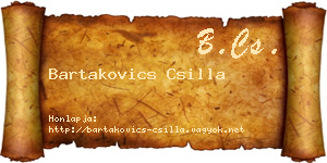 Bartakovics Csilla névjegykártya