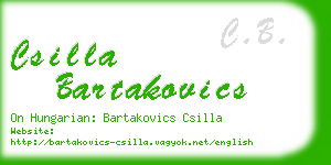 csilla bartakovics business card